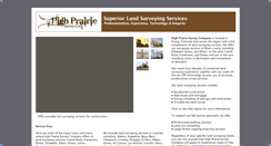 Desktop Screenshot of highprairiesurvey.com